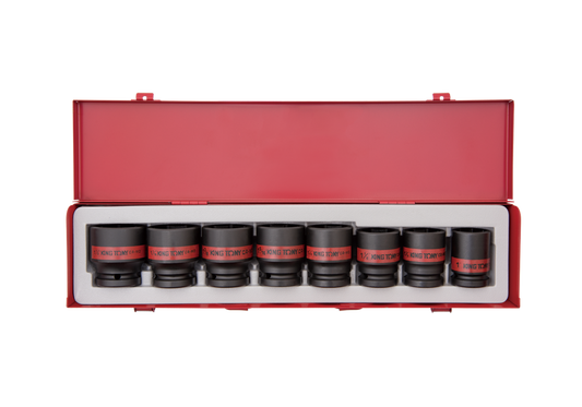 Juego de Socket de Impacto Corto 3/4" 1"-1-1/2" 8 Piezas King Tony