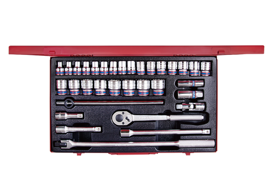 Juego de Socket 1/2" 8-32 mm 6 Puntas 33 Piezas King Tony