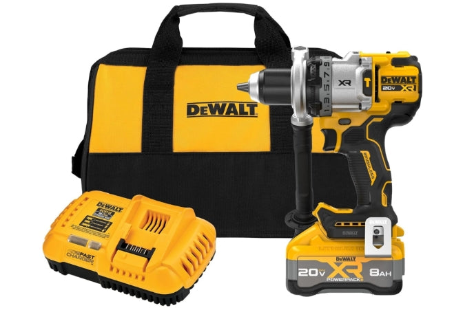 Taladro Martillo 1/2" 20V + 1 Batería 8 AMP + Cargador + Maletín DeWalt