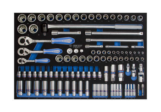 Juego de Herramientas 103 Piezas 1/4" + 3/8" + 1/2" Dr King Tony