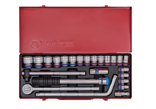 Juego de Socket 1/2" de 8-32 mm + Ratchet Telescópico 24 Piezas King Tony