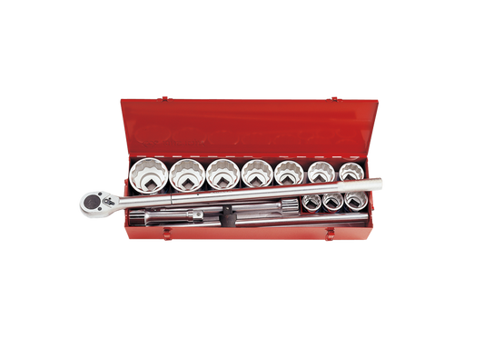 Juego de Socket 1" 1-7/16"-3-1/8" 12 Puntas 14 Piezas King Tony