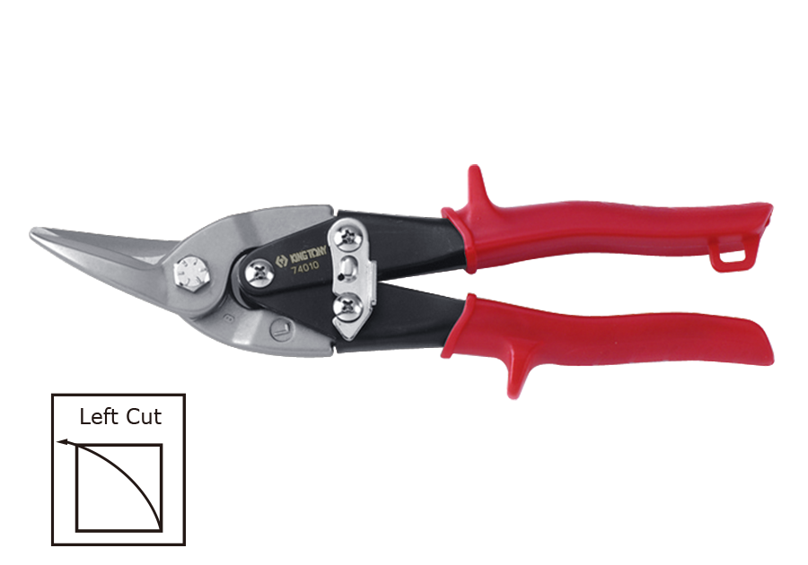 Tijera Aviación Corte Recto e Izquierda Roja 10" (74010)