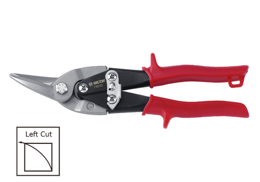 Tijera Aviación Corte Recto e Izquierda Roja 10" (74010)