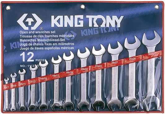 Juego de Llave Abierta 12 Piezas 6-32 mm (1112MR) King Tony
