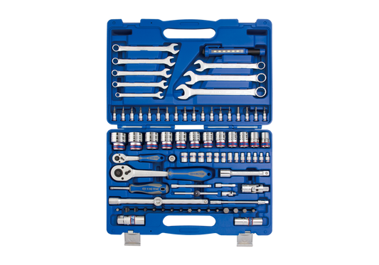 Juego de Socket 6Pt 1/4" + 1/2" y Herramientas 83 Piezas King Tony
