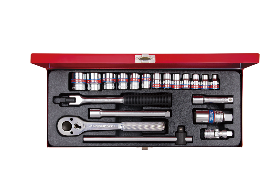 Juego de Socket 3/8" 1/4"-7/8" 12 Puntas 20 Piezas King Tony