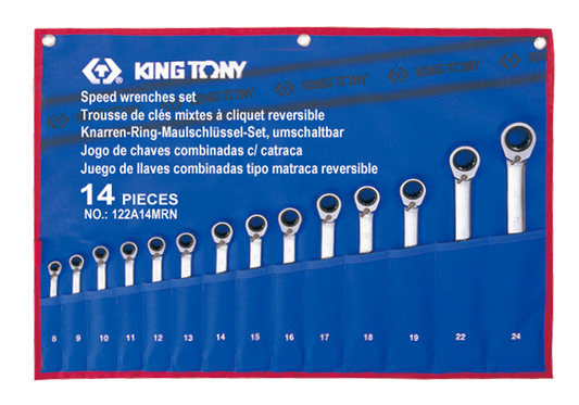 Juego de Llave Combinada Rápida 14 Piezas 8-24 mm King Tony