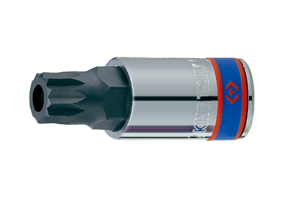 Socket Corto con Punta 12 Estría Seguridad 1/2" x 18 mm King Tony