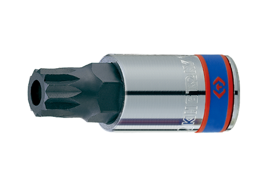 Socket Corto con Punta 12 Estría Seguridad 1/2" x 18 mm King Tony