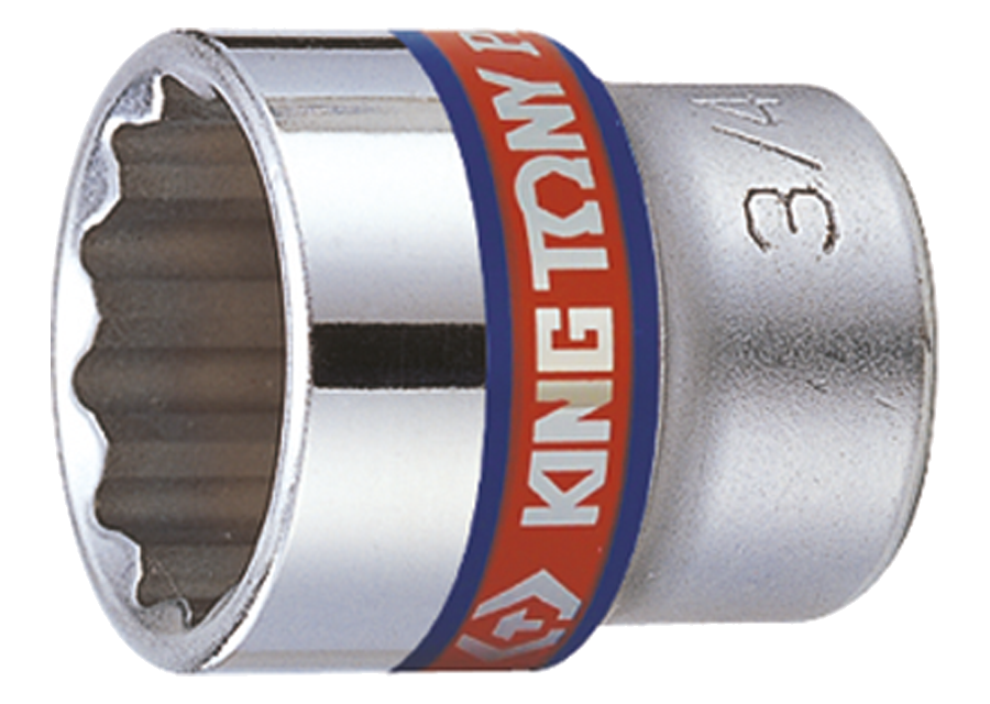 Socket Corto 3/8" x 9/16" 12 Puntas King Tony