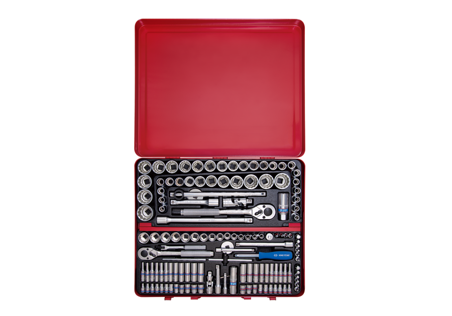 Juego de Socket 1/4" + 3/8" + 1/2" mm y Pulgadas 135 Piezas King Tony