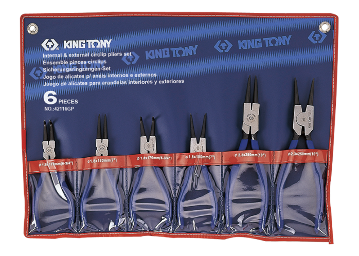 Juego de Pinzas Saca Clip 6 Piezas King Tony