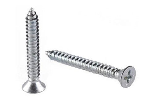 Tornillo de Lámina Cabeza Plana Acero Inoxidable #8 x 2"