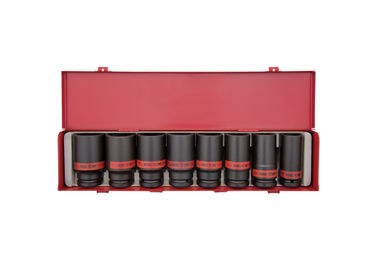 Juego de Socket de Impacto Largo 3/4" 1"-1-1/2" 8 Piezas King Tony