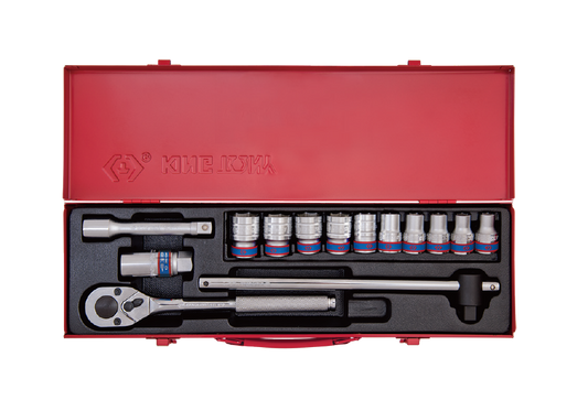 Juego de Socket 1/2" 10-24 mm 12 Puntas 14 Piezas King Tony