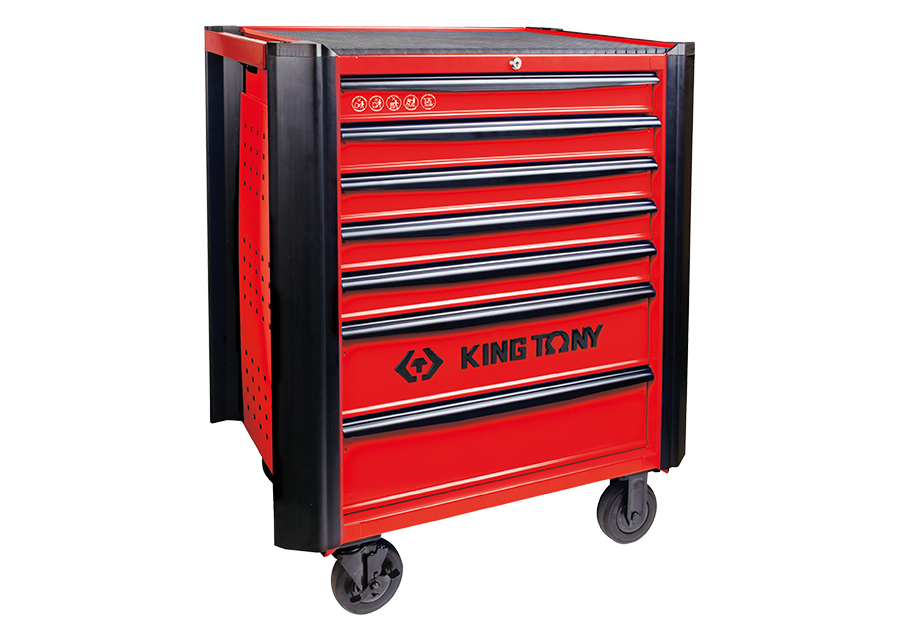 Caja de Herramientas 7 Gaveta con Rueda 26" Borde Protección King Tony