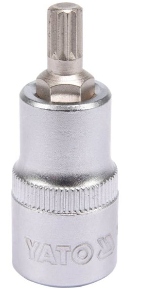 Socket Corto con Punta 12 Estría 1/2" x 8 mm Yato