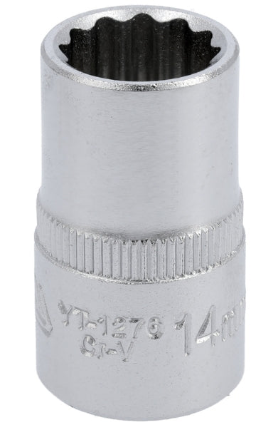 Socket Corto 1/2" x 14 mm 12 Puntas Yato