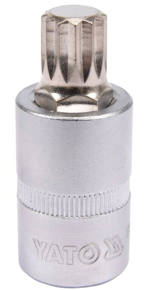 Socket Corto con Punta 12 Estría 1/2" x 14 mm Yato