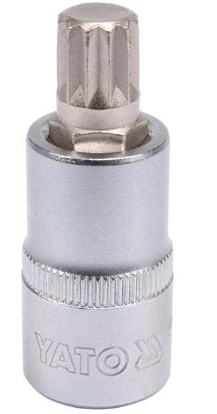 Socket Corto con Punta 12 Estría 1/2" x 12 mm Yato