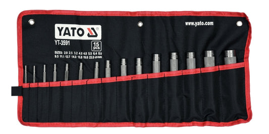 Juego de Sacabocado 15 Piezas Yato