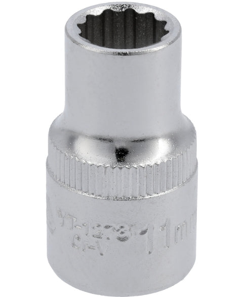 Socket Corto 1/2" x 11 mm 12 Puntas Yato