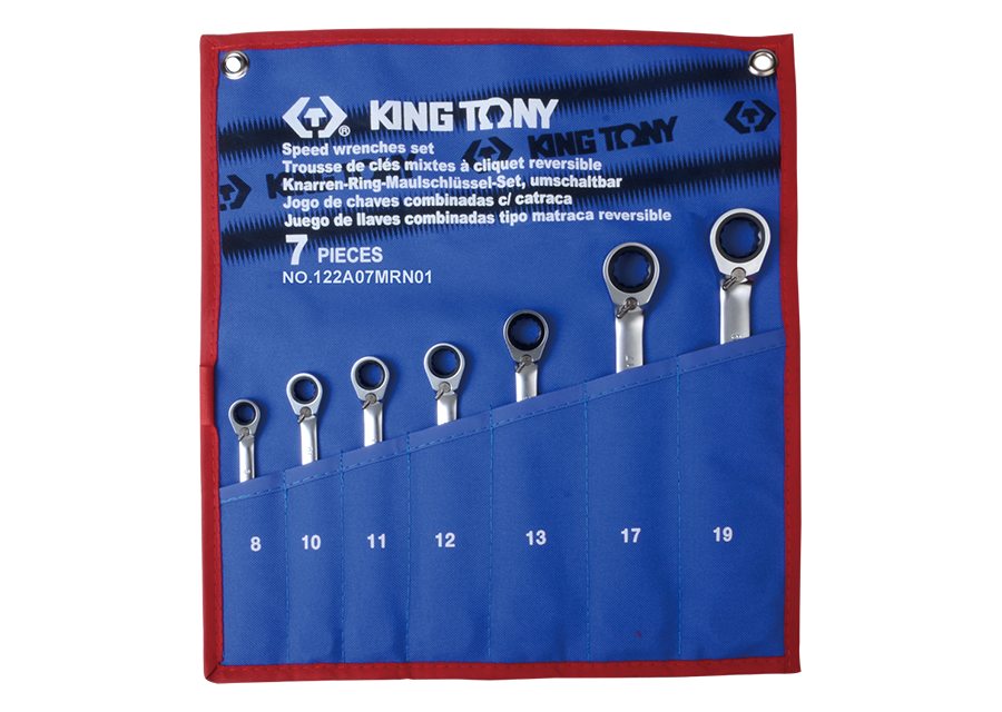 Juego de Llave Combinada Rápida 7 Piezas 8-19 mm King Tony