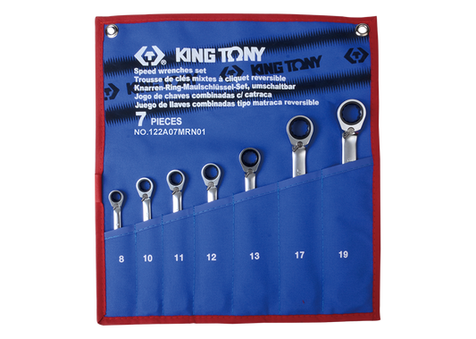 Juego de Llave Combinada Rápida 7 Piezas 8-19 mm King Tony