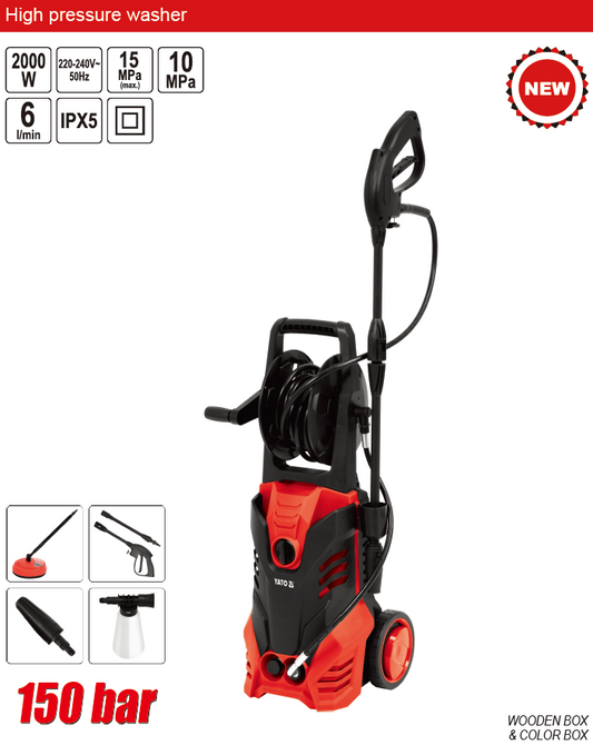 Hidrolavadora Eléctrica 2000W (150 bar / 2176 PSI)