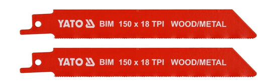 Sierra Sable Madera y Metal 6" x 18D 2 Piezas Yato