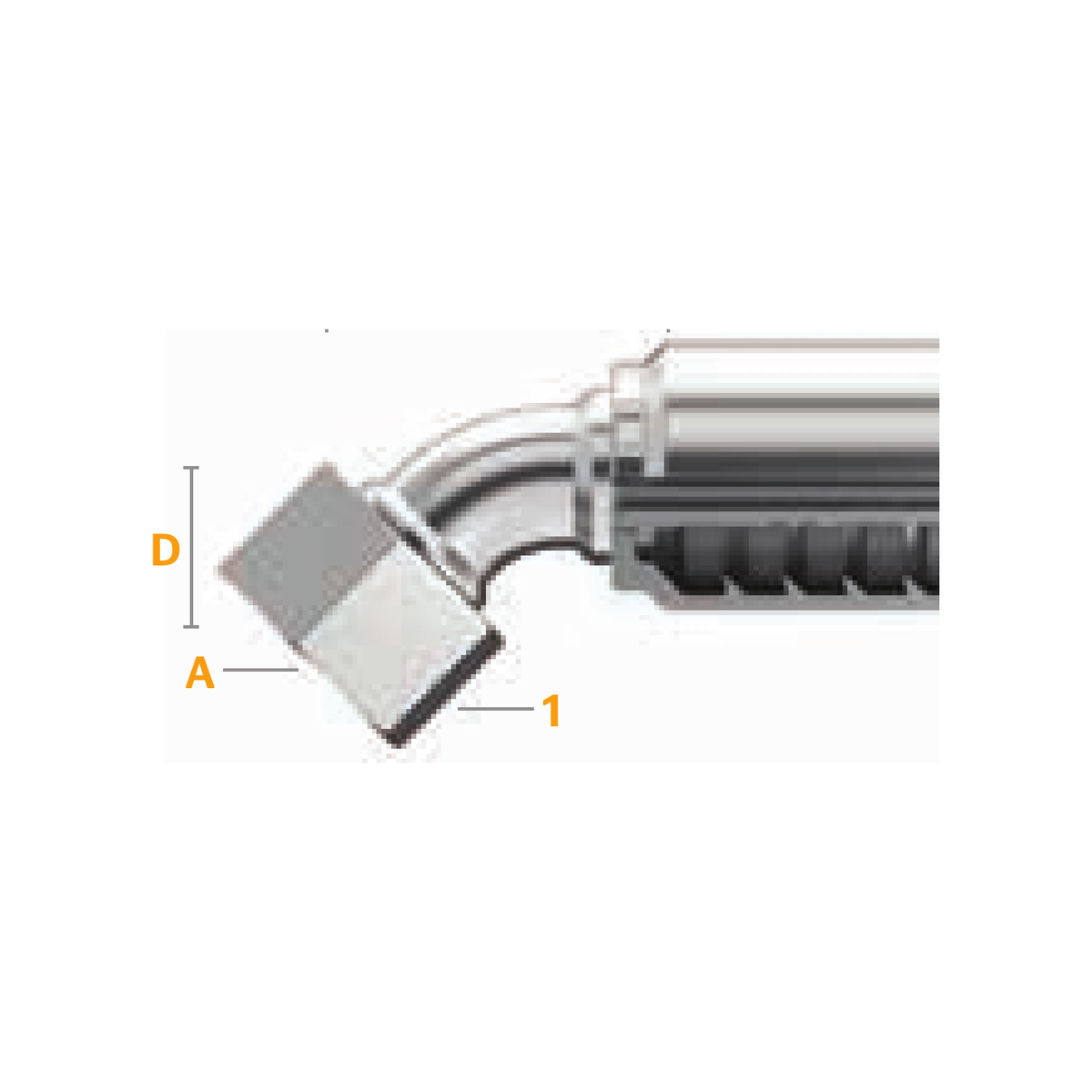 Conexión Hid. Orfs Hembra Girartoria Codo 45 5/8" Para Manguera 5/8" | Continental