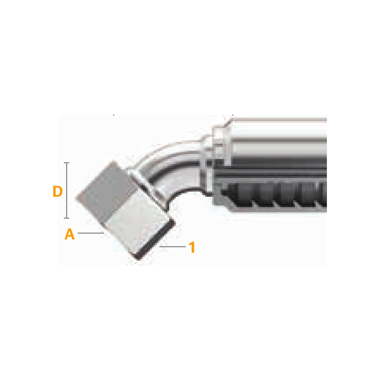Conexión Hid. Orfs Hembra Girartoria Codo 45 1/2" Para Manguera 1/2" | Continental