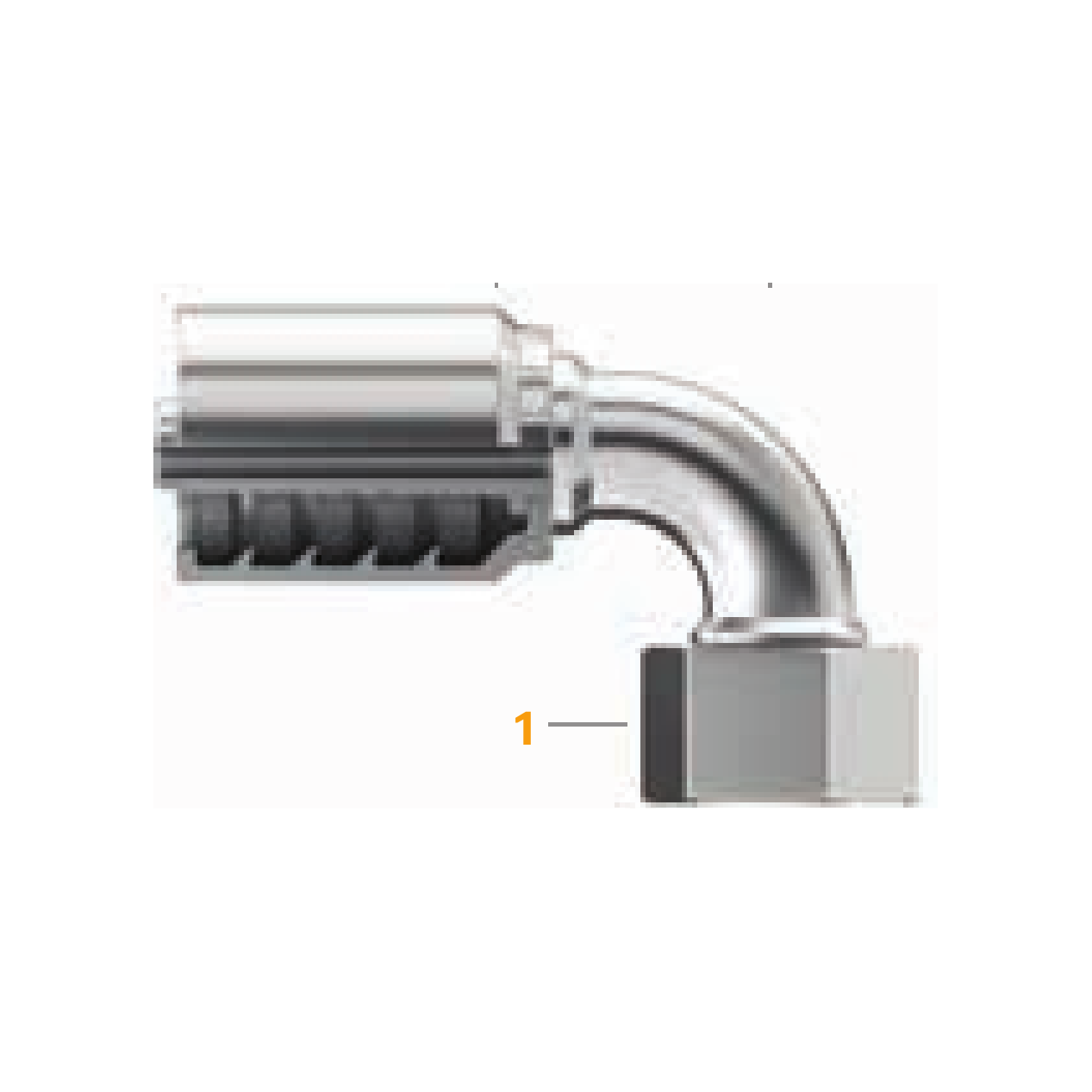 Conexión Hid. Orfs Hembra Girartoria Codo 90 3/4" Para Manguera 3/4" | Continental