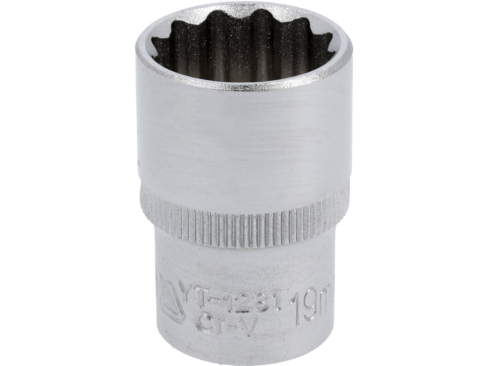 Socket Corto 1/2" x 19 mm 12 Puntas Yato YT-1281 - foto oficial fabricante
