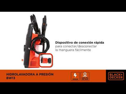 Hidrolavadora de Alta Presión 1450 PSI - 1200W + Guantes (CCA-BD505L) Black & Decker