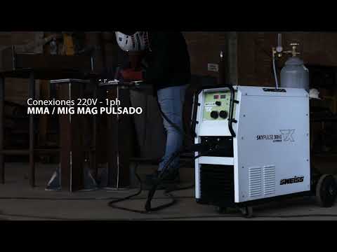 Soldador SKYPULSE 3060 TX-300 AMP Monofásico 220V-Compacta 15 Kg + Antorcha Sweiss
