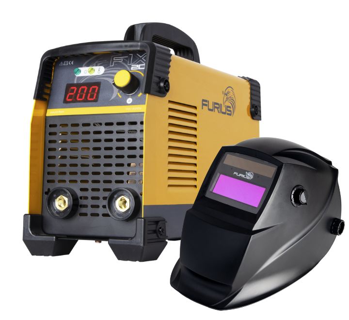 Kit de Soldadura Fix 201 Inversor - 200 AMP - 110/220V + Careta Falcon 440 Furius
