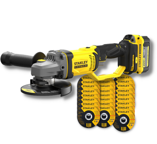 Esmeril 4-1/2" 20 V Max 2 Baterías 4.0 A + Cargador + 25 Discos STA8061 Stanley