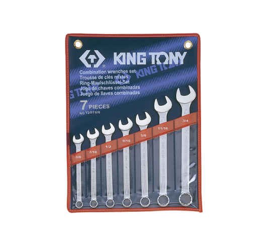 Juego de Llave Combinada 7 Piezas 3/8" - 3/4" King Tony