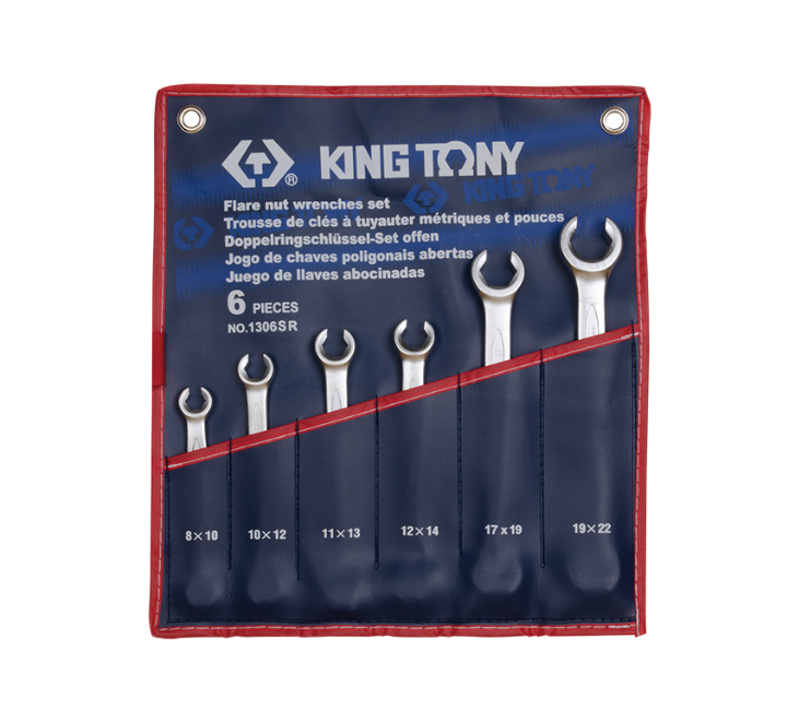 Juego de Llave Abocinada 5/16" - 7/8" 6 Piezas King Tony