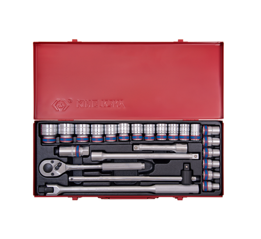 Juego de Socket 1/2" 10-32 mm 6 Puntas 24 Piezas King Tony