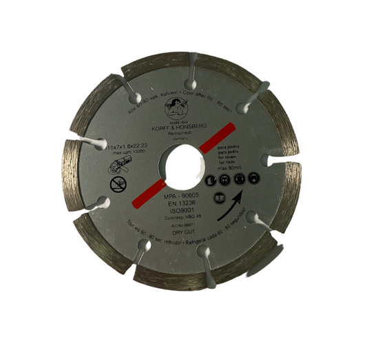 Disco Diamante Segmentado Corte Seco 4-1/2" x 7/8" Angelito