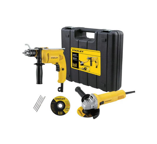 Combo Rotomartillo 1/2" 620 W / Esmeril 4-1/2" 620 W 0-2800 RPM + STA8061 (5 Unidades) + STA50038C (5 Unidades) Stanley