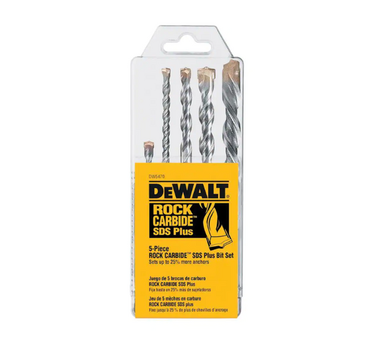 Juego de Brocas SDS-Plus (5 Piezas 3/16" - 1/2") DeWalt